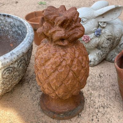 LOT 77: Collection of Outdoor / Garden Pottery Planters and Decor