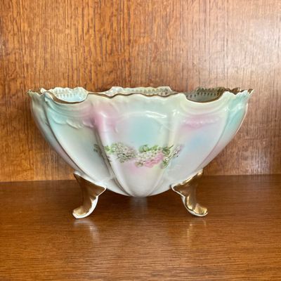 LOT 104: Vintage French / Victorian Style Hand Painted Decor - Silesia Germany Bowl and More