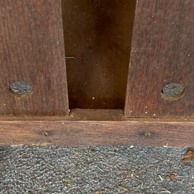LOT 61: Antique / Vintage Mission Style Wood Table