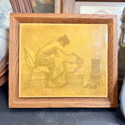 LOT 123: Collection of Framed Victorian Photos and More Including a Framed Tile