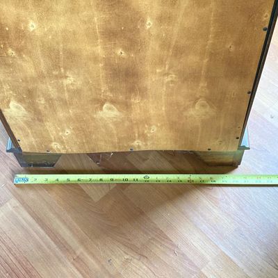 LOT 98: Wood Cabinet / Bookcase with Faux Marble Top