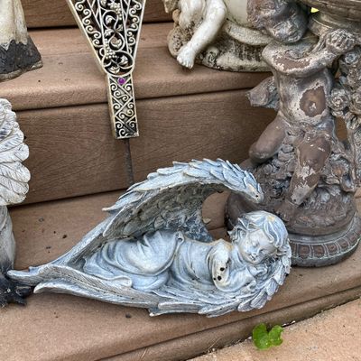 LOT 84: Large Collection of Assorted Cherubs and Angel Garden Decor