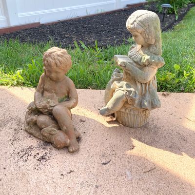 LOT 76: Four Garden / Outdoor Concrete Statues