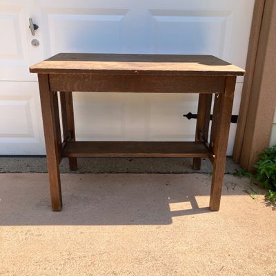 LOT 61: Antique / Vintage Mission Style Wood Table