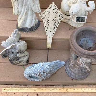 LOT 84: Large Collection of Assorted Cherubs and Angel Garden Decor