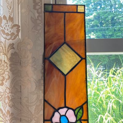 LOT 65: Stained Glass Wall / Window Art
