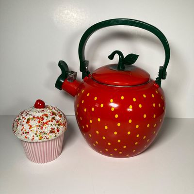 LOT 174: Kitchenware and Bakeware Collection - Corning Ware, Lailani Genuine Monkey Pod Olive Dish, Tea Kettle, Made in Poland Ceramic...