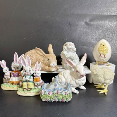 LOT 110: Vintage Easter Bunnies and Chicks by Goebel, Lefton Napco and More