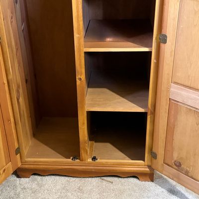 LOT 29: Wooden Wardrobe with Shelves