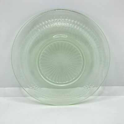 LOT 100: Three Uranium Glass Plates with Westmoreland Rectangular Milk Glass Lidded Box