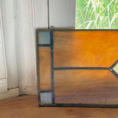 LOT 65: Stained Glass Wall / Window Art