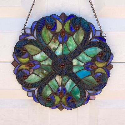 LOT 63: Hanging Stained Glass Decorative Wall / Window Art