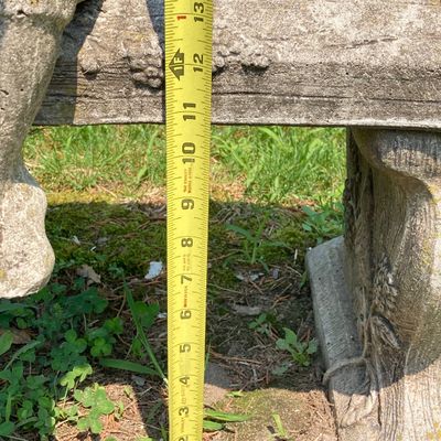 LOT 92: Concrete Little Fisher-Boy Sitting on Bench