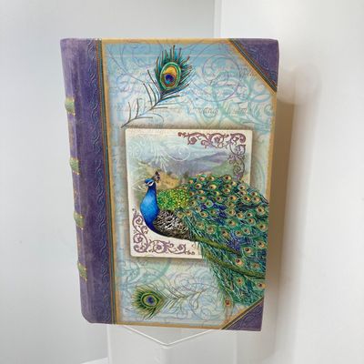 LOT 102: The Peacock Collection - Assorted Peacock Decor (Tracy Porter Serving Plate, Napkin Holder, Coalport Tea Cup / Saucer) and More
