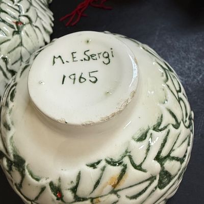 LOT 200: Framed Vintage Winter Scene, Holiday Serving Bowl and Tray, Shakers and More