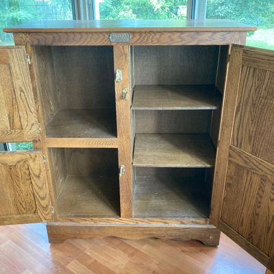 LOT 99: Lawless Hardware Co. White Clad Wooden Cabinet