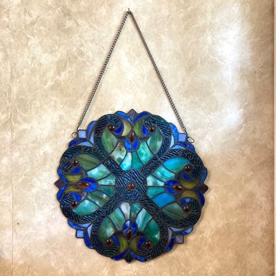 LOT 63: Hanging Stained Glass Decorative Wall / Window Art