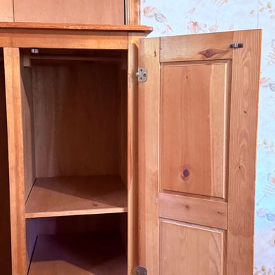 LOT 29: Wooden Wardrobe with Shelves