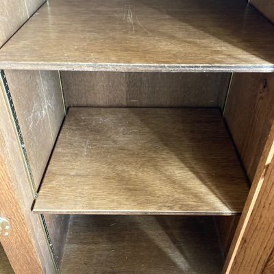 LOT 99: Lawless Hardware Co. White Clad Wooden Cabinet