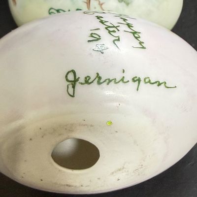 LOT 50: Collection of Hand-painted Egg Shells and Ceramic Eggs and Egg Dish
