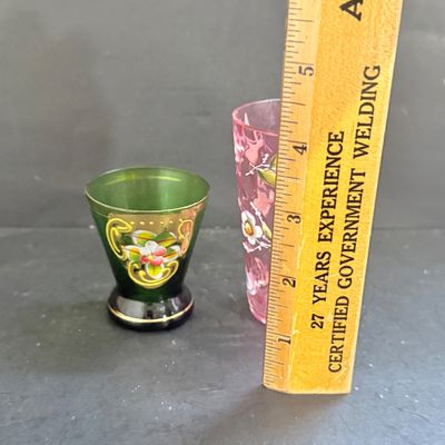 LOT 127: Fostoria Navarre Blue Stemmed Glasses and an Assortment of Other Color Glasses and More