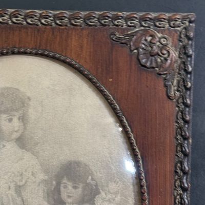 LOT 111: Collection of Framed Photographs of Victorian Children and Victorian Style Doll