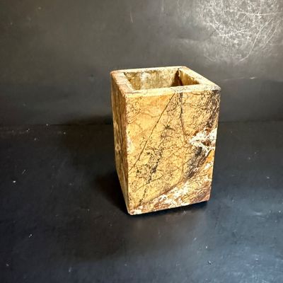 LOT 134: Marble Cutting Board, Lazy Susan, Paper Towel Holder, Pencil Holder and Vintage Coffee Mill