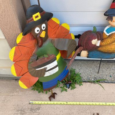 LOT 58: Large Collection of Outdoor Holiday Decorations - Metal, Wood and Plastic Varieties