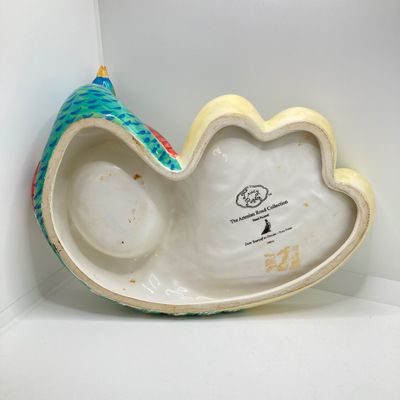 LOT 102: The Peacock Collection - Assorted Peacock Decor (Tracy Porter Serving Plate, Napkin Holder, Coalport Tea Cup / Saucer) and More