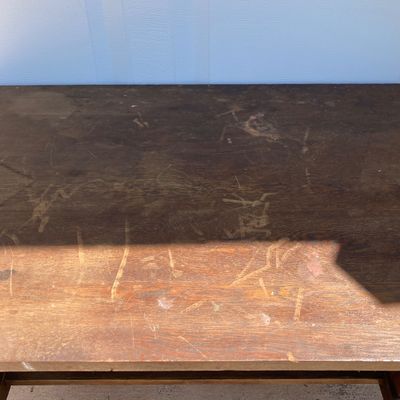 LOT 61: Antique / Vintage Mission Style Wood Table