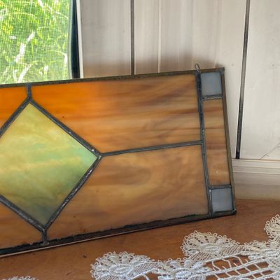 LOT 65: Stained Glass Wall / Window Art