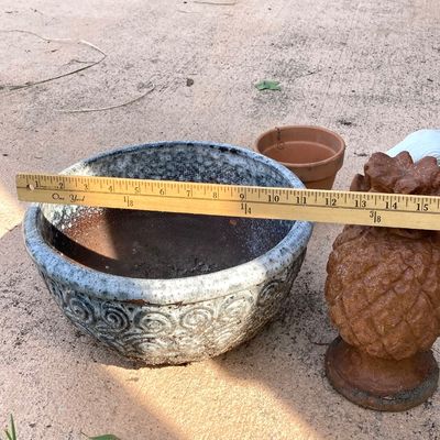 LOT 77: Collection of Outdoor / Garden Pottery Planters and Decor