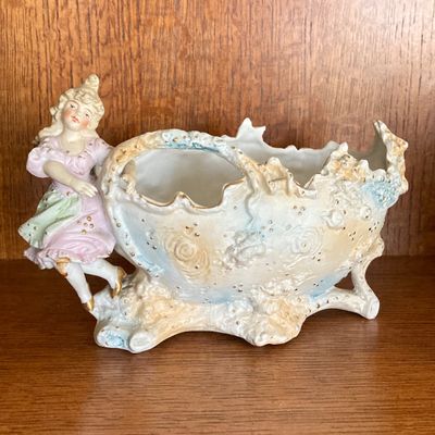 LOT 104: Vintage French / Victorian Style Hand Painted Decor - Silesia Germany Bowl and More