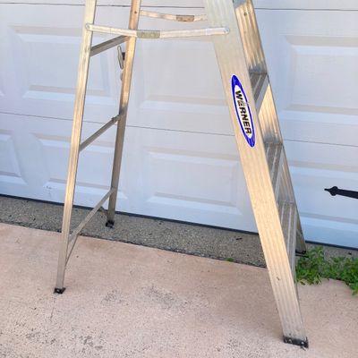 LOT 56: Pair of Werner Aluminum Step Ladders - 4 Foot and 6 Foot