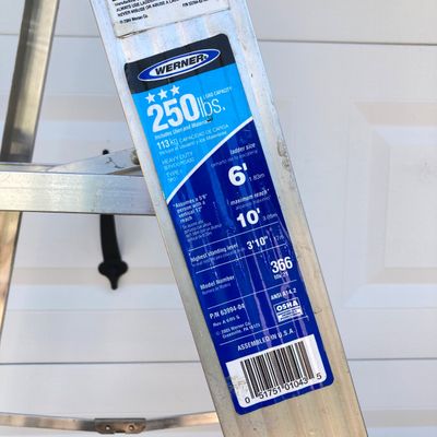 LOT 56: Pair of Werner Aluminum Step Ladders - 4 Foot and 6 Foot