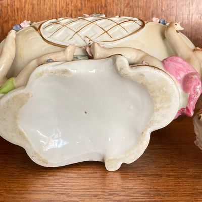 LOT 104: Vintage French / Victorian Style Hand Painted Decor - Silesia Germany Bowl and More