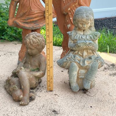 LOT 76: Four Garden / Outdoor Concrete Statues