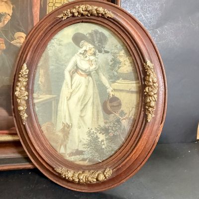 LOT 123: Collection of Framed Victorian Photos and More Including a Framed Tile