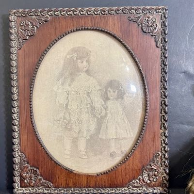 LOT 111: Collection of Framed Photographs of Victorian Children and Victorian Style Doll