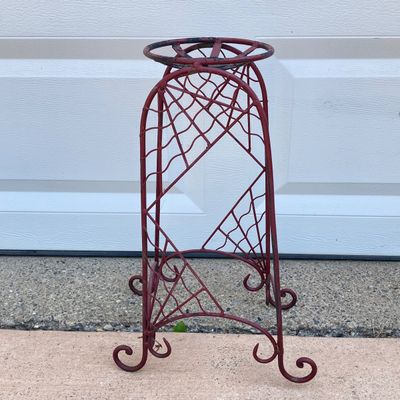 LOT 88: Garden / Outdoor Collection - Plant Holders, Spinner and Wood Holder