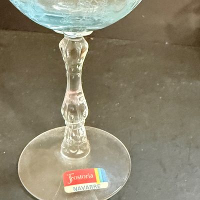 LOT 127: Fostoria Navarre Blue Stemmed Glasses and an Assortment of Other Color Glasses and More