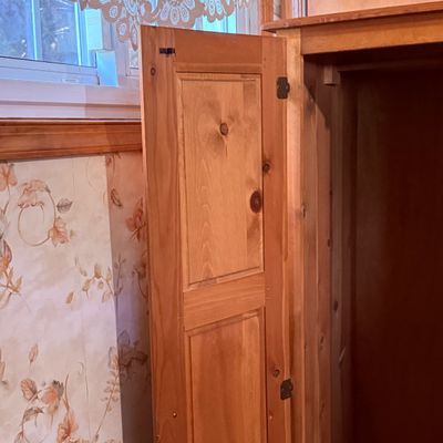 LOT 29: Wooden Wardrobe with Shelves
