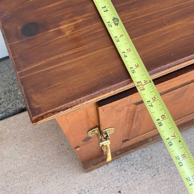 LOT 59: White Clad (Simmons Hardware Co.) End Table / Cabinet