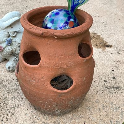 LOT 77: Collection of Outdoor / Garden Pottery Planters and Decor