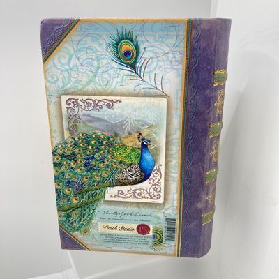 LOT 102: The Peacock Collection - Assorted Peacock Decor (Tracy Porter Serving Plate, Napkin Holder, Coalport Tea Cup / Saucer) and More