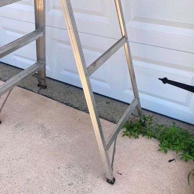 LOT 56: Pair of Werner Aluminum Step Ladders - 4 Foot and 6 Foot