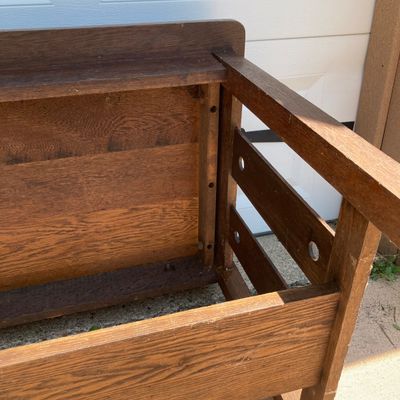 LOT 61: Antique / Vintage Mission Style Wood Table