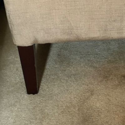 LOT 37: Upholstered High Backed Winged Chair