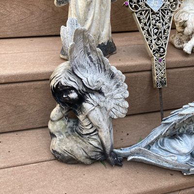 LOT 84: Large Collection of Assorted Cherubs and Angel Garden Decor