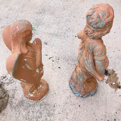 LOT 76: Four Garden / Outdoor Concrete Statues